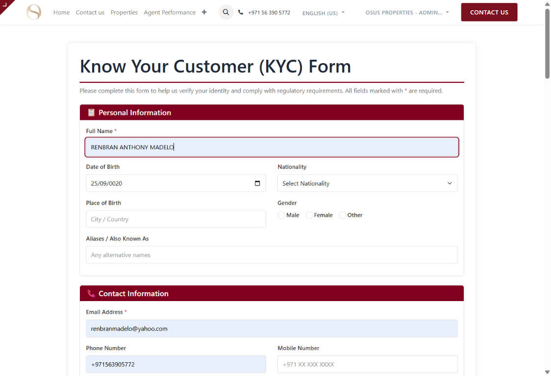 KYC screenshot